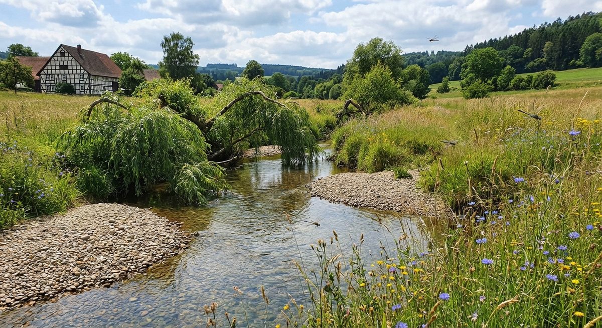 Naturnaher Bach als Libellenlebensraum